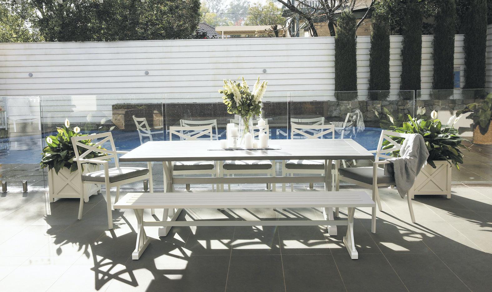 Shelta Bridgeport Armless Aluminium Dining Chair - Joe's BBQs