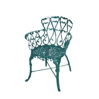 Melton Craft Cast Aluminium Scroll Love Seat Chair