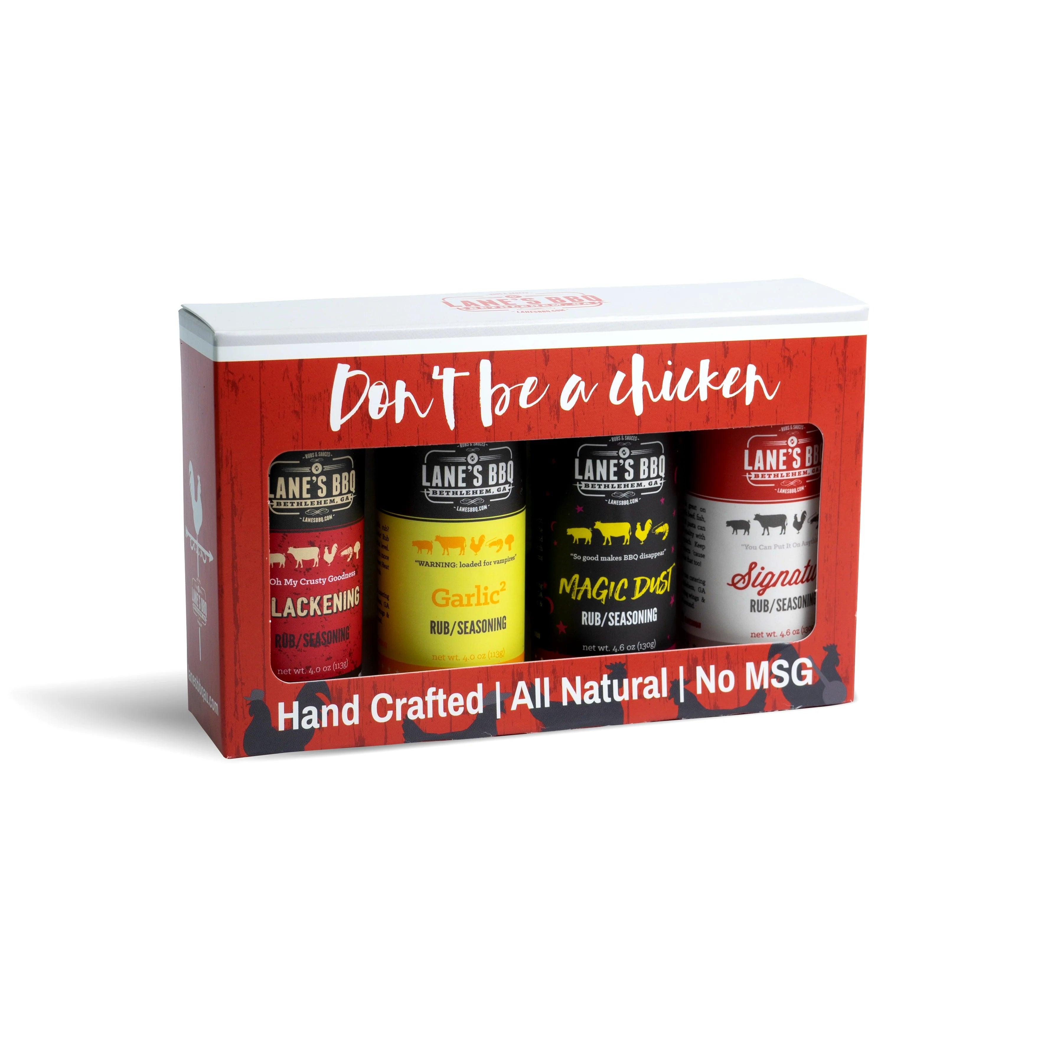 Lane's BBQ Dont Be A Chicken - 4 Rub Gift Set - Joe's BBQs