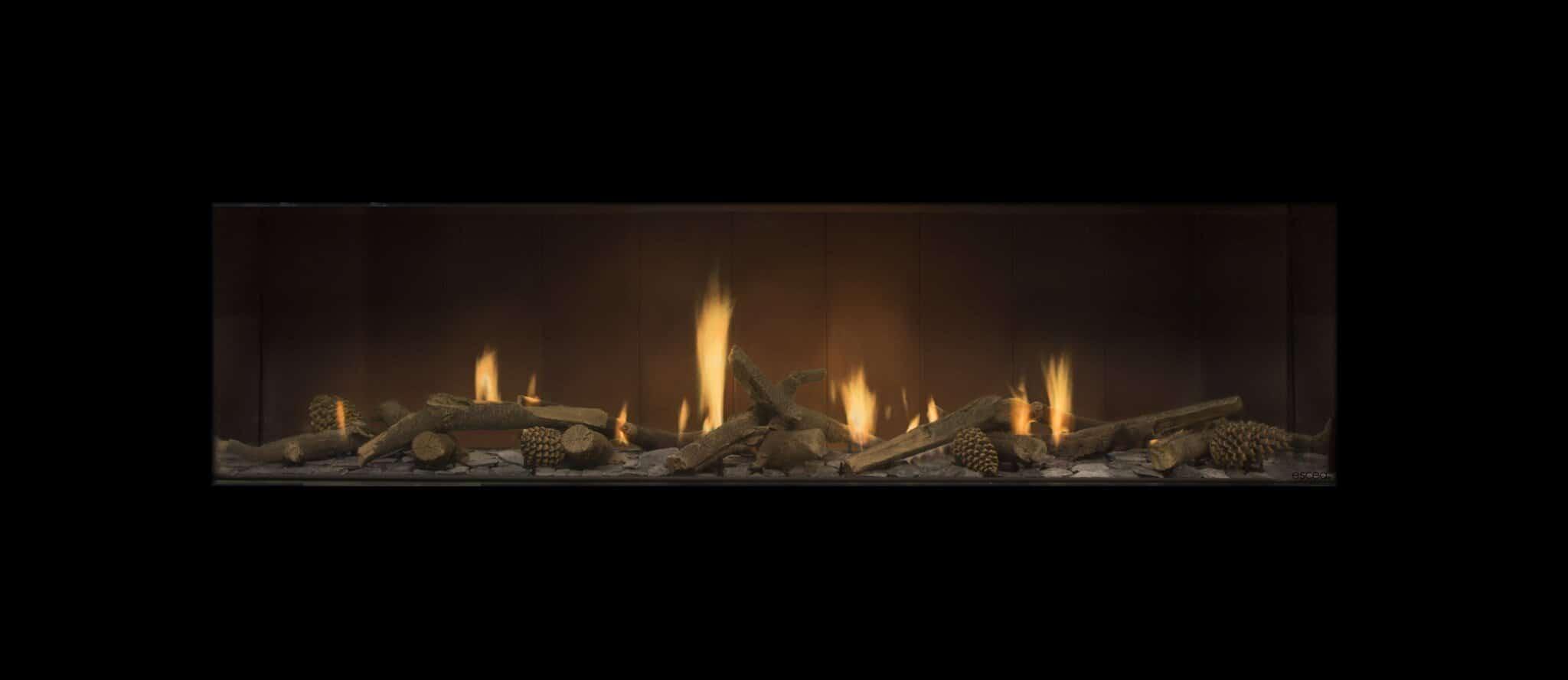Escea DS1650 Single Sided Gas Fireplace, Heater, Glen Dimplex