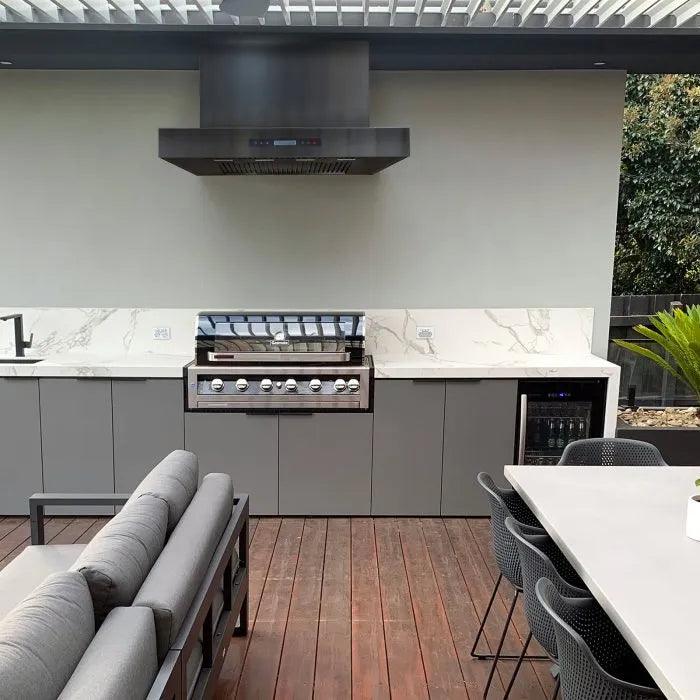 Excelsior 1200mm Wall Mounted BBQ Rangehood - Black Finish - Joe's BBQs