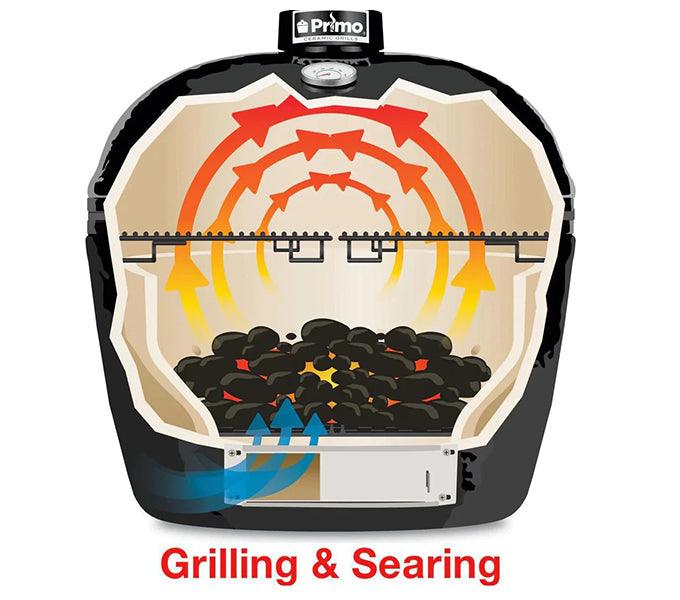 Primo Charcoal Grill with Stainless Steel Cart - Joe's BBQs