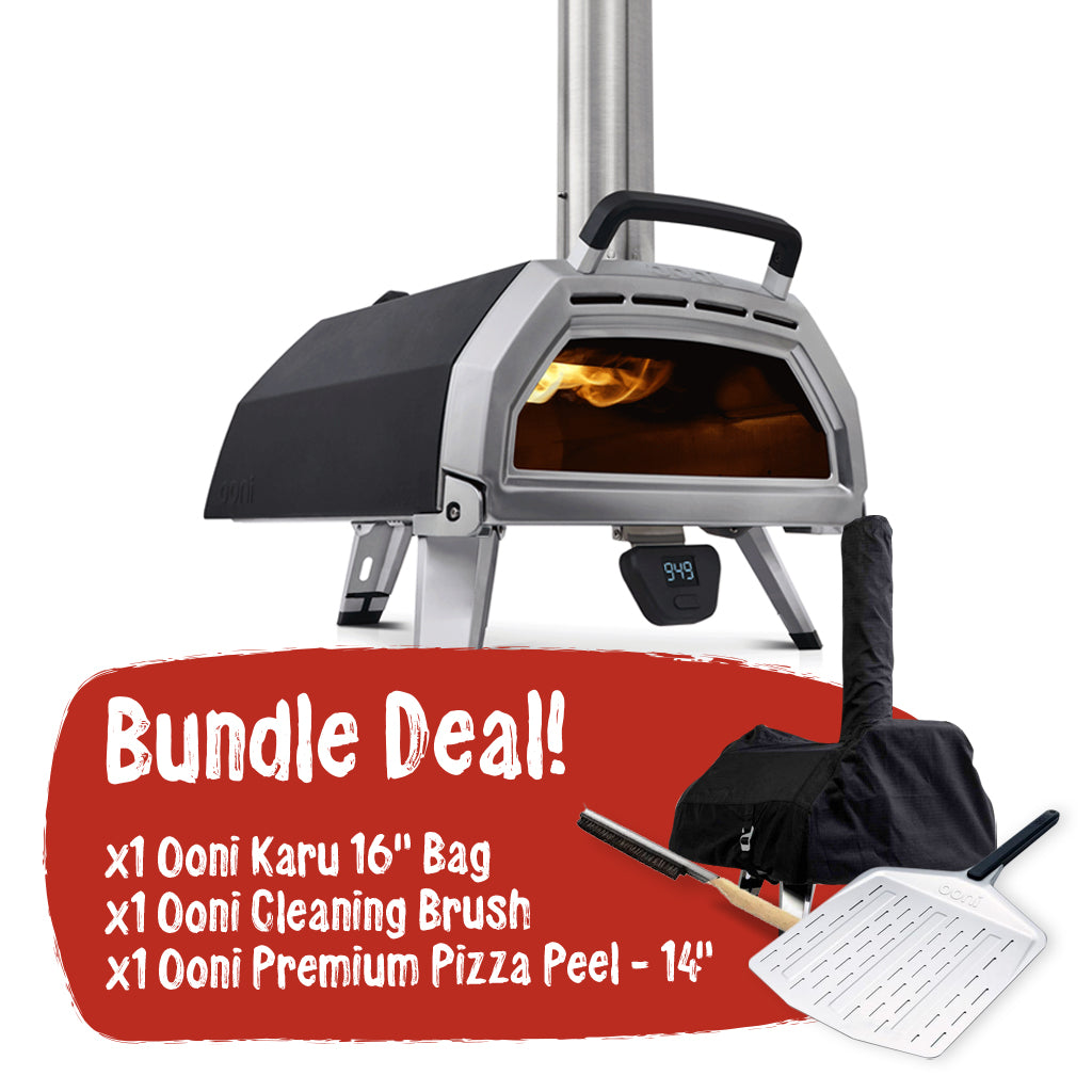 Ooni Karu 16" | Portable Wood and Charcoal Fired Outdoor Pizza Oven Startup Bundle