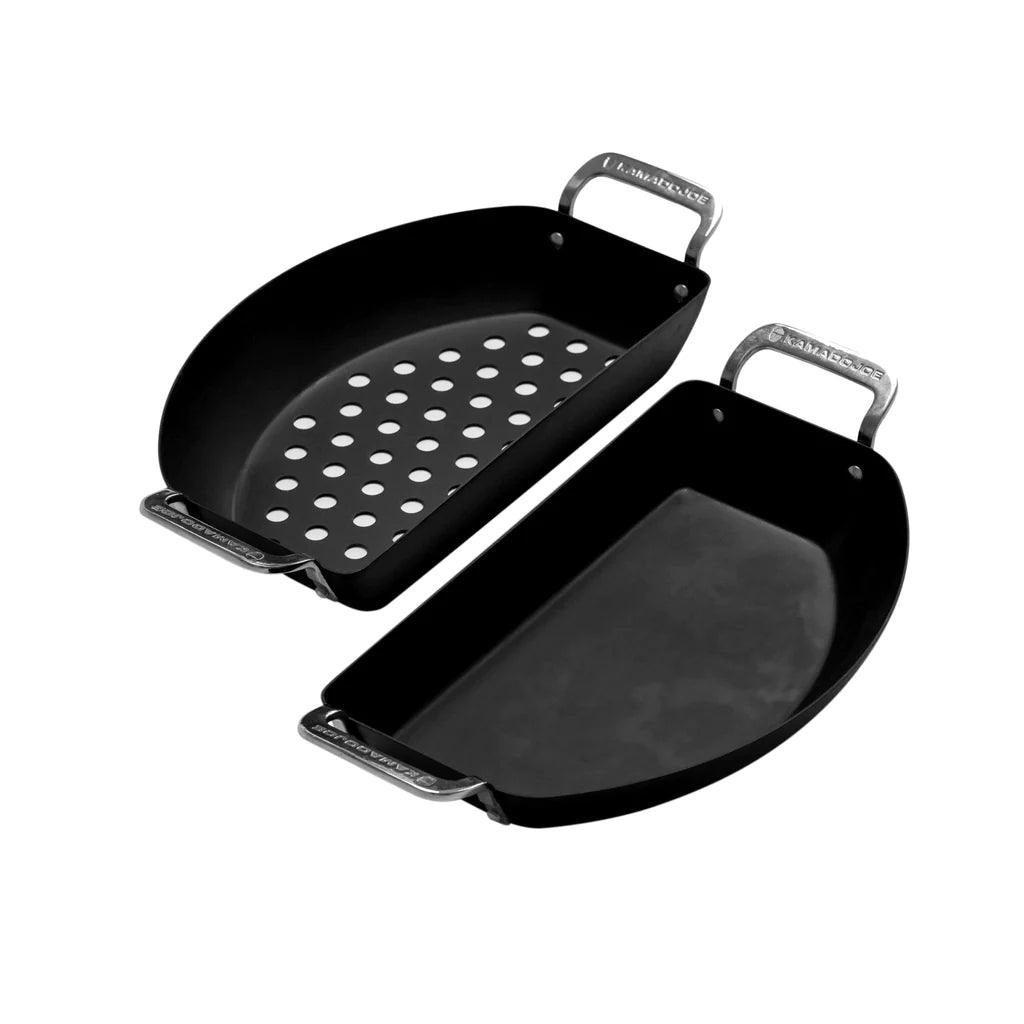 Kamado Joe Karbon Steel Half Moon Pan - Joe's BBQs