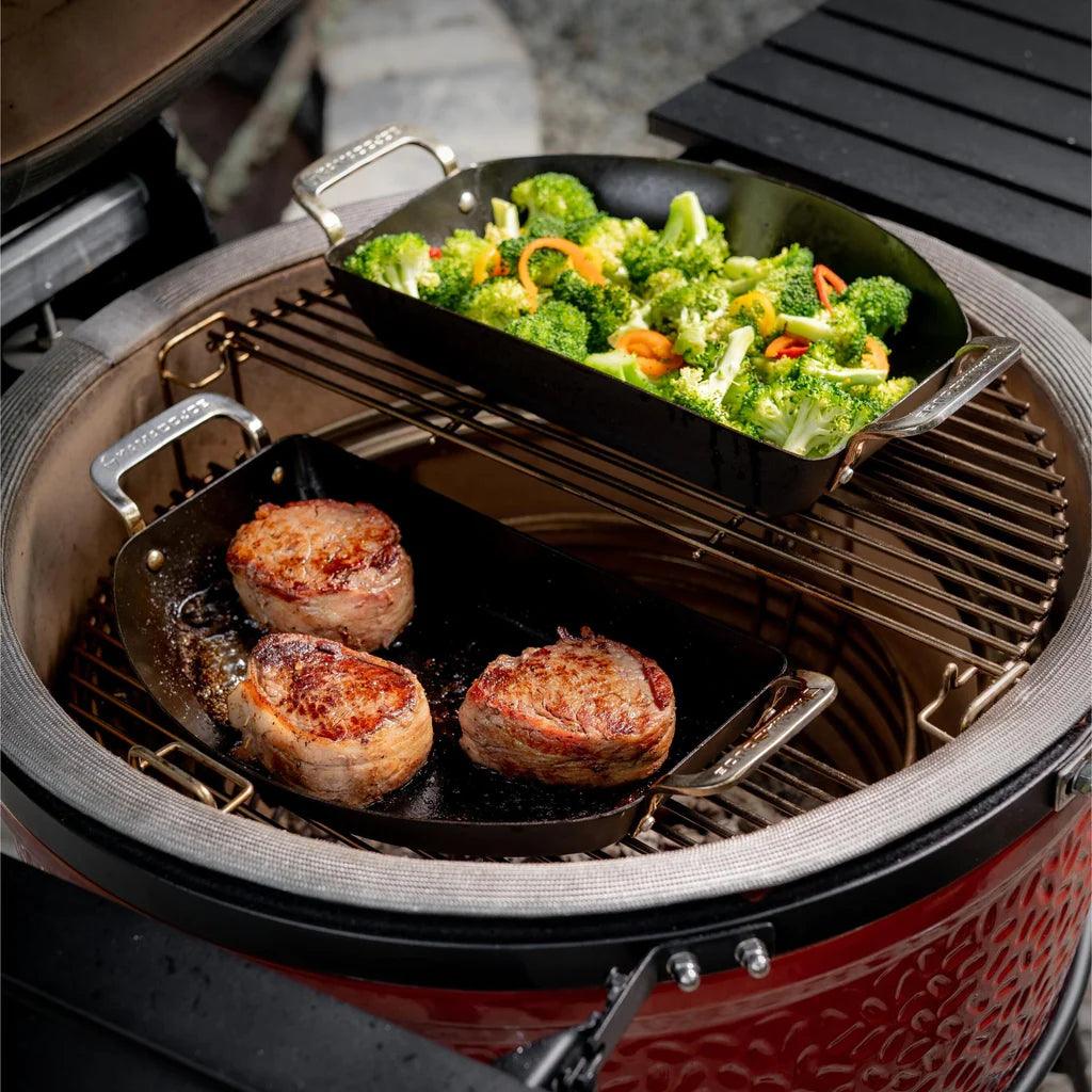 Kamado Joe Karbon Steel Half Moon Pan - Joe's BBQs