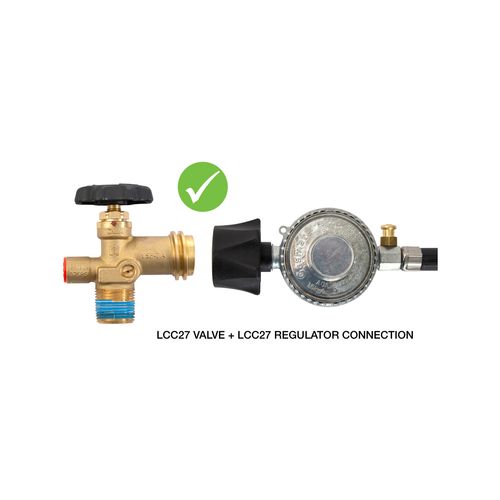 LCC27 Stainless Steel LPG Hose and Regulator 900mm