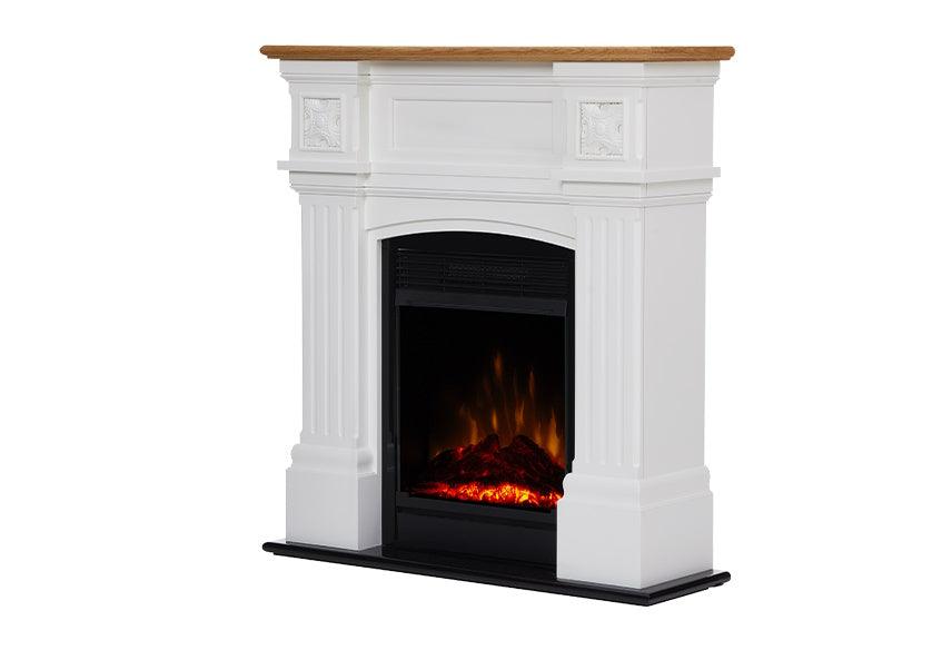 Dimplex 1.5kW Mini Windelsham Suite with LED Firebox in White and Oak Veneer Finish - Joe's BBQs