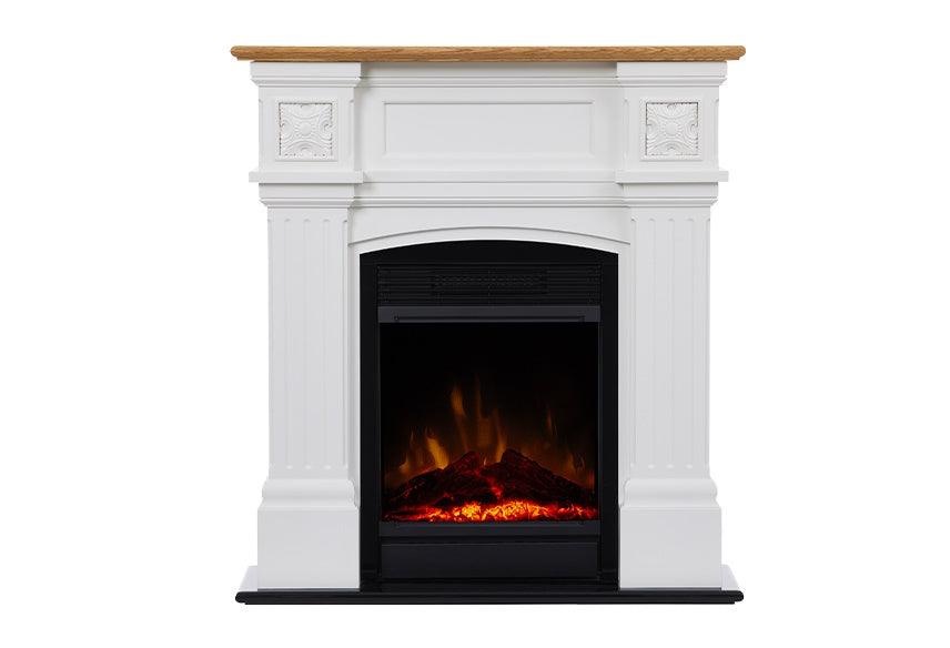 Dimplex 1.5kW Mini Windelsham Suite with LED Firebox in White and Oak Veneer Finish - Joe's BBQs
