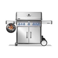 Napoleon Rogue Pro-S 625 SS 5 Burner BBQ with Infrared Sizzle Sideburner - LPG - Bottled Gas