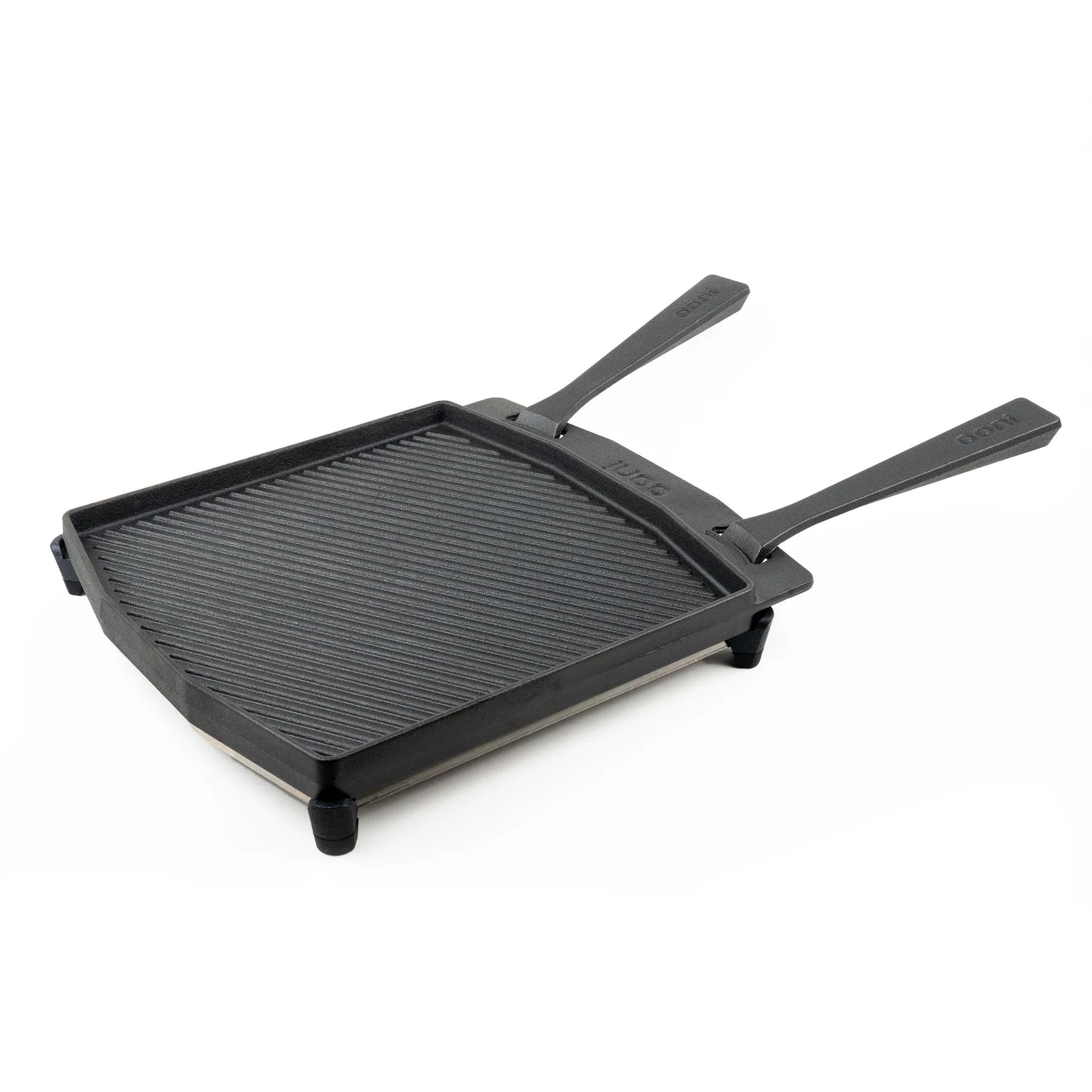 Ooni Dual-Sided Grizzler Plate with Stainless Steel Trivet