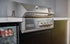 Crossray Premium Outdoor Kitchen 4 Burner BBQ, Single Fridge & Double Door Cabinet with Sink