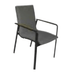Shelta Diamond Sunbrella Padded Aluminium Dining Chair with Teak Armrests - Joe's BBQs