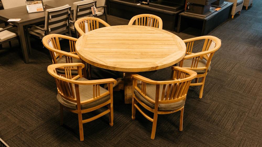 Shelta Segovia 7 Piece Dining Setting with Round Table - Joe's BBQs