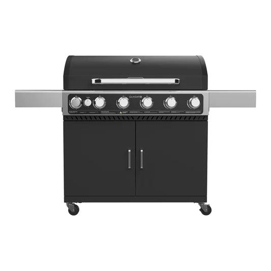 Gasmate Quasar 6 Burner Trolley BBQ with Solid Hood & Side Burner - Joe's BBQs