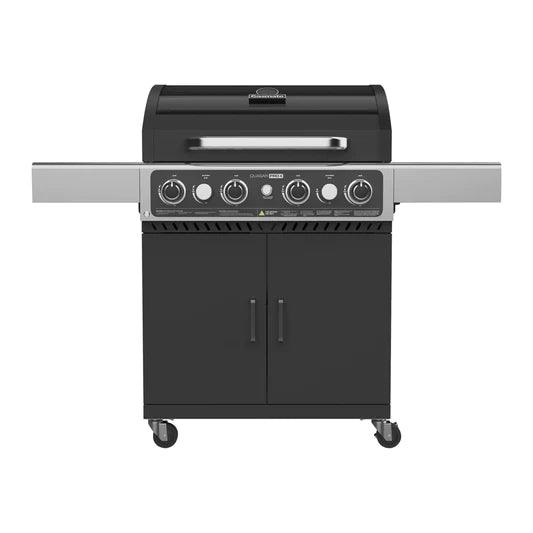 Gasmate Quasar Pro 4 Burner Trolley BBQ with Window in Hood & Side Burner - Joe's BBQs