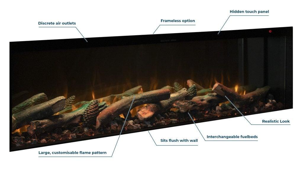 Ambe Linear Deep 50 Electric Fireplace - Joe's BBQs