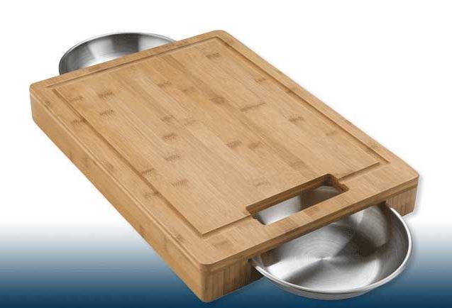 Napoleon PRO Cutting Board with SS Bowls - Joe's BBQs