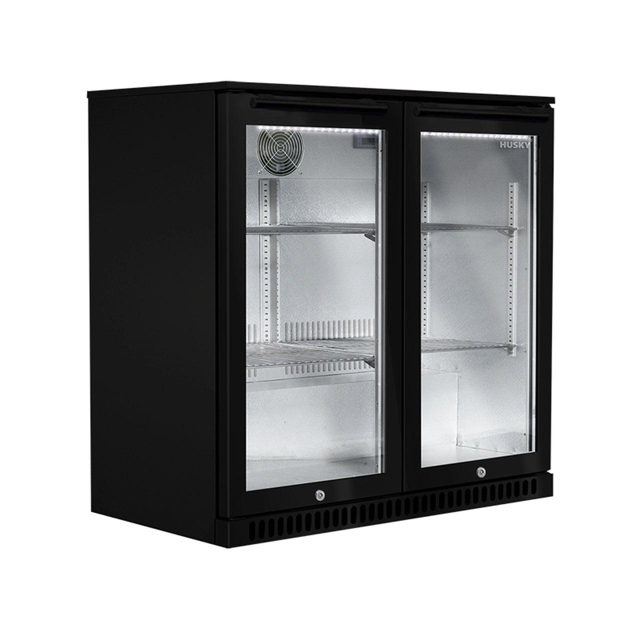 Husky Alfresco Double Back Bar Fridge - 190 Lt BLACK - Joe's BBQs
