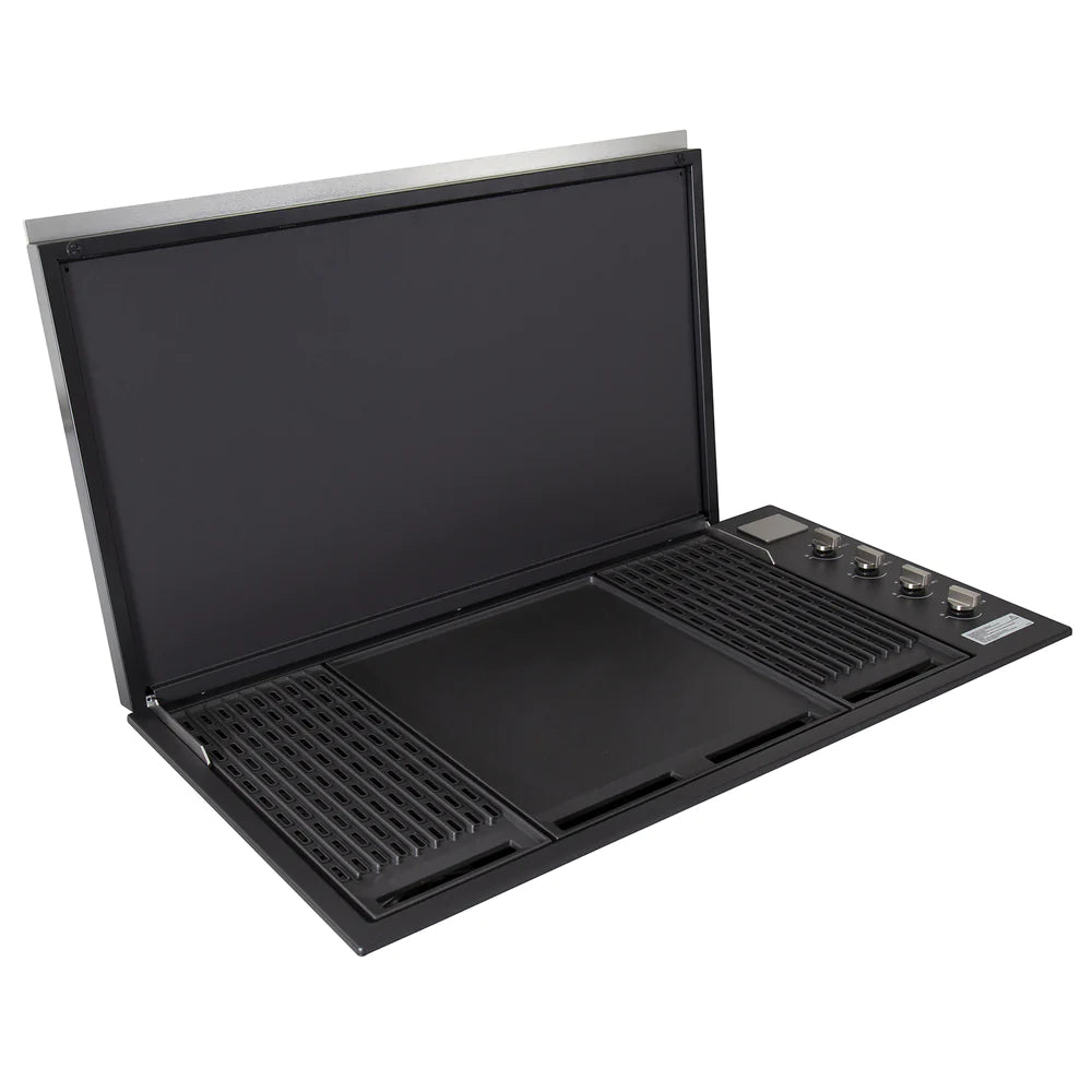 Artusi Matt Black Built-In BBQ with Matt Black Roasting Hood - Joe's BBQs