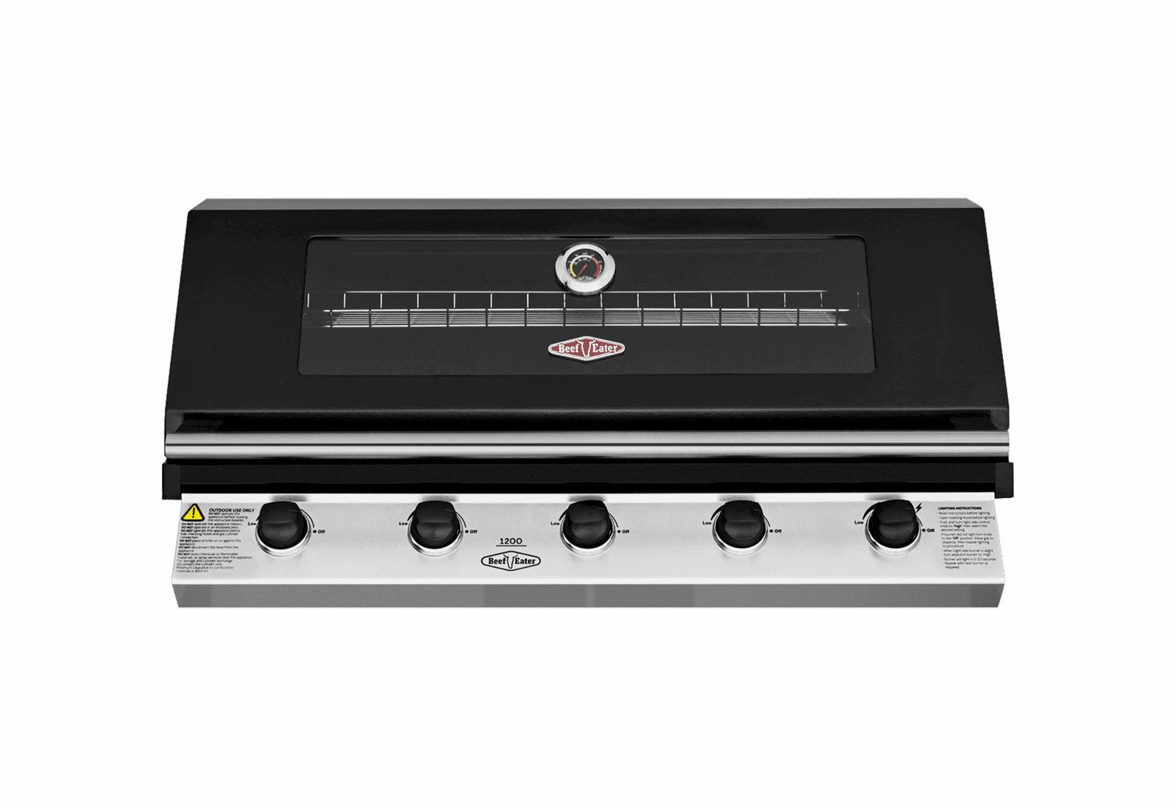 Beefeater 1200 Series Black 5 Burner Built-in BBQ - BBG1250BB - Joe's BBQs