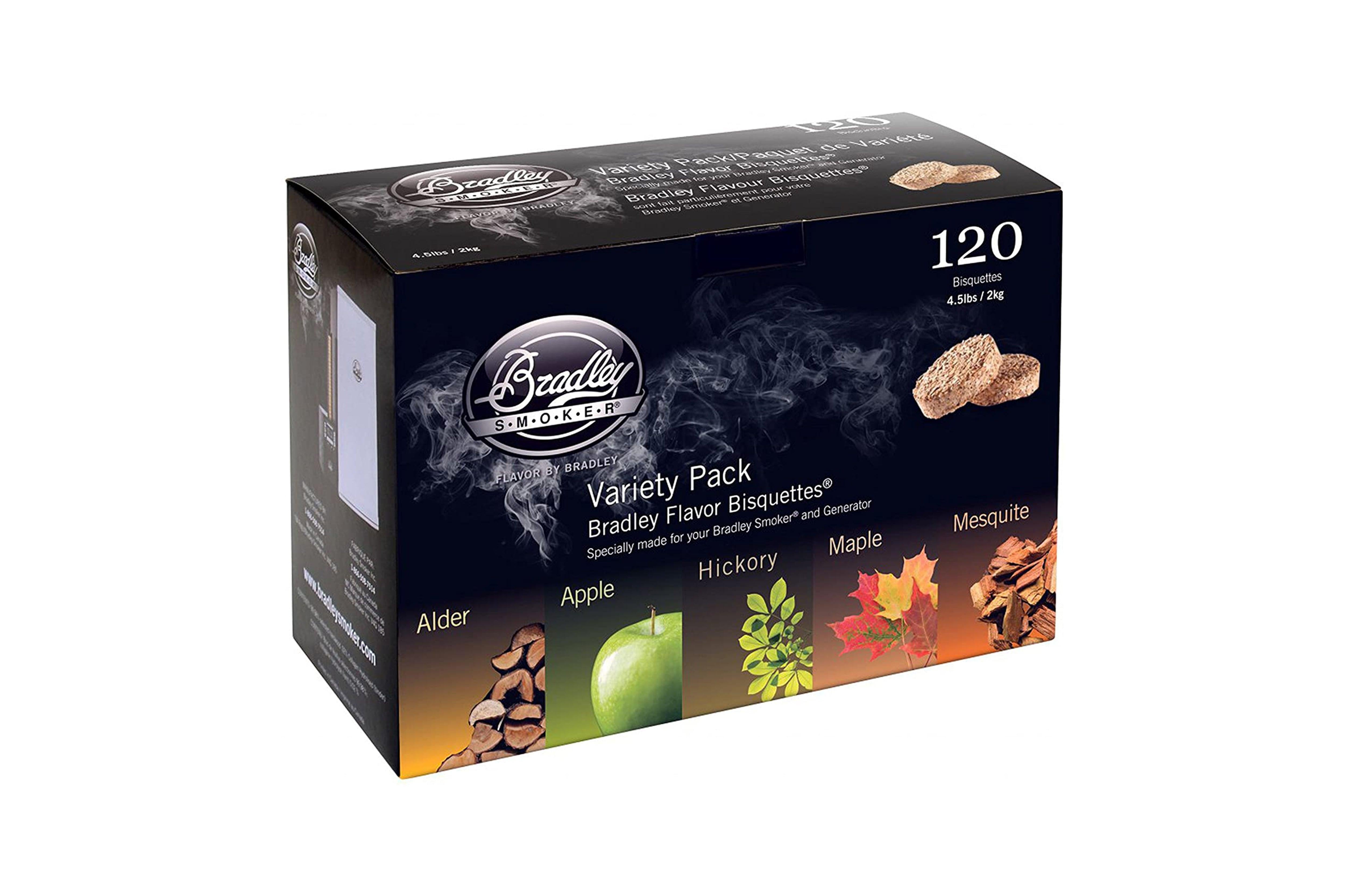 Bradley Variety Pack Bisquettes 120 Pack - Joe's BBQs