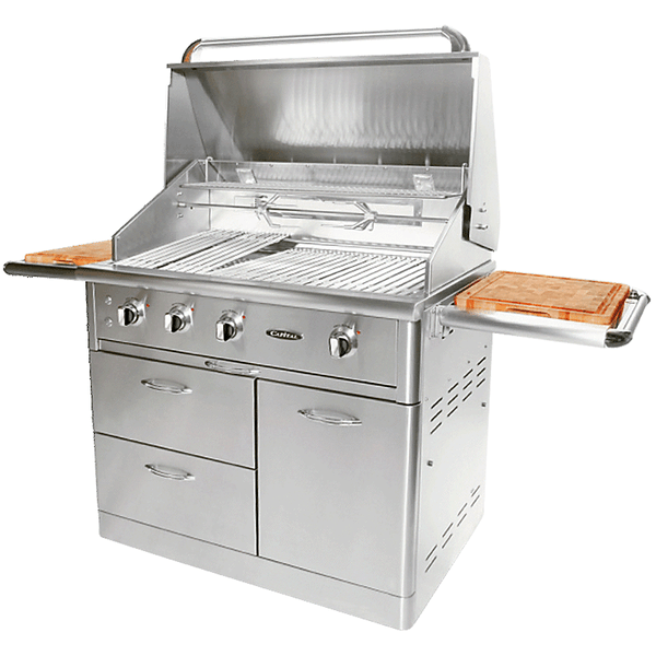 Capital 2 Burner 40" Cart Model BBQ with Solid Flat Plate - Joe's BBQs