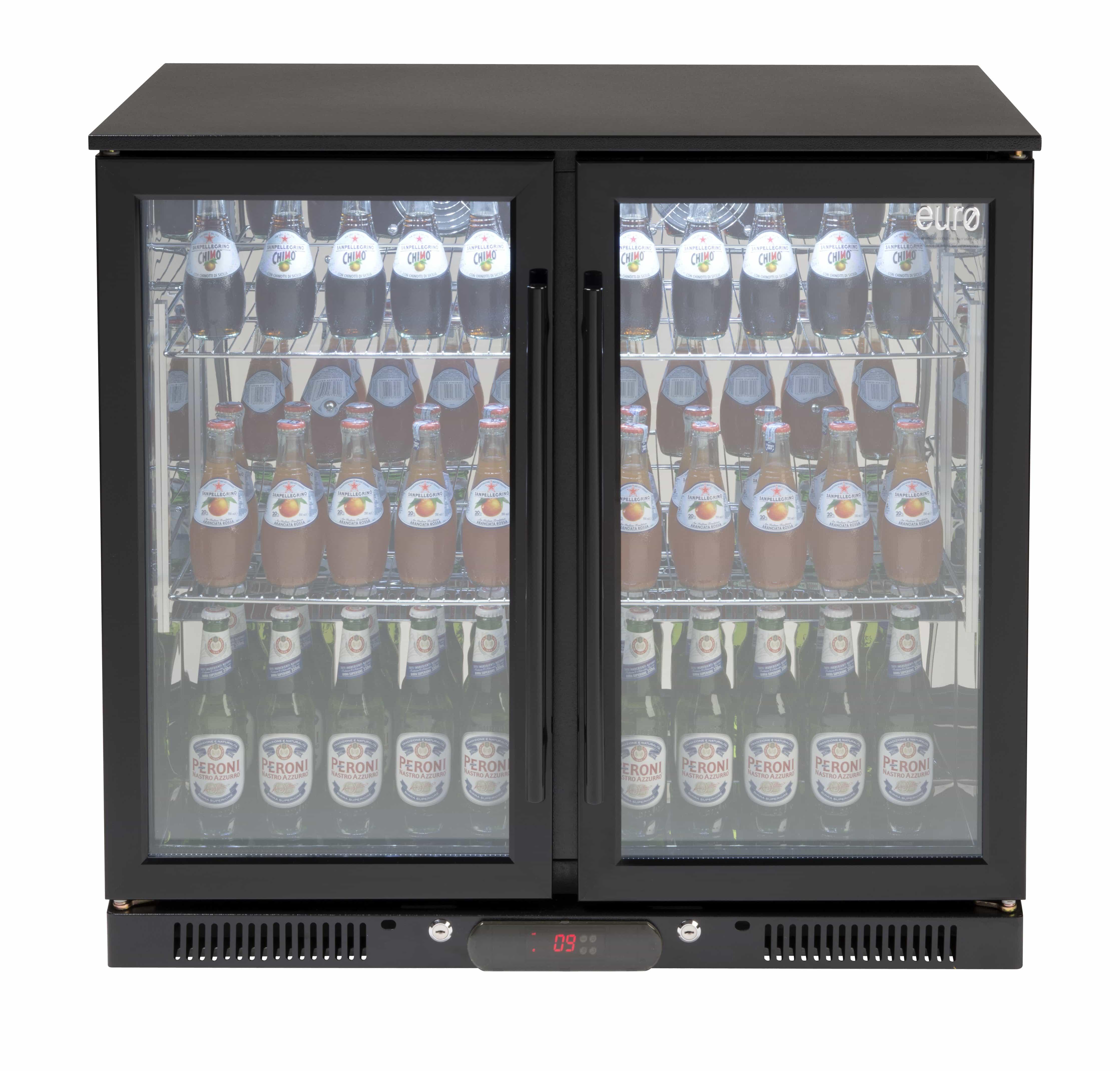 Euro Black Double Doors Beverage Cooler - Joe's BBQs