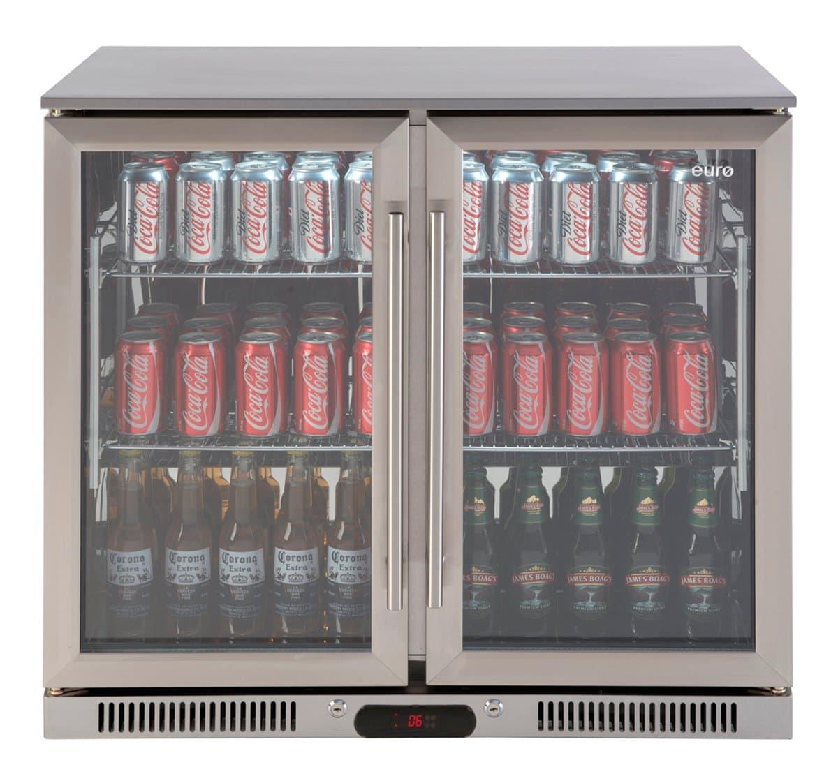 Euro Stainless Double Doors Beverage Cooler - Joe's BBQs