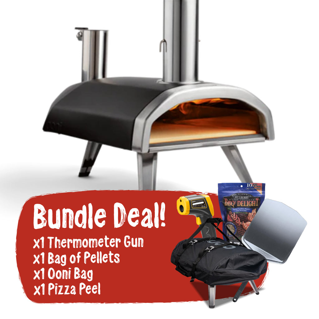 Ooni Fyra Portable Wood Pellet Fired Outdoor Pizza Oven - Bundle Deal