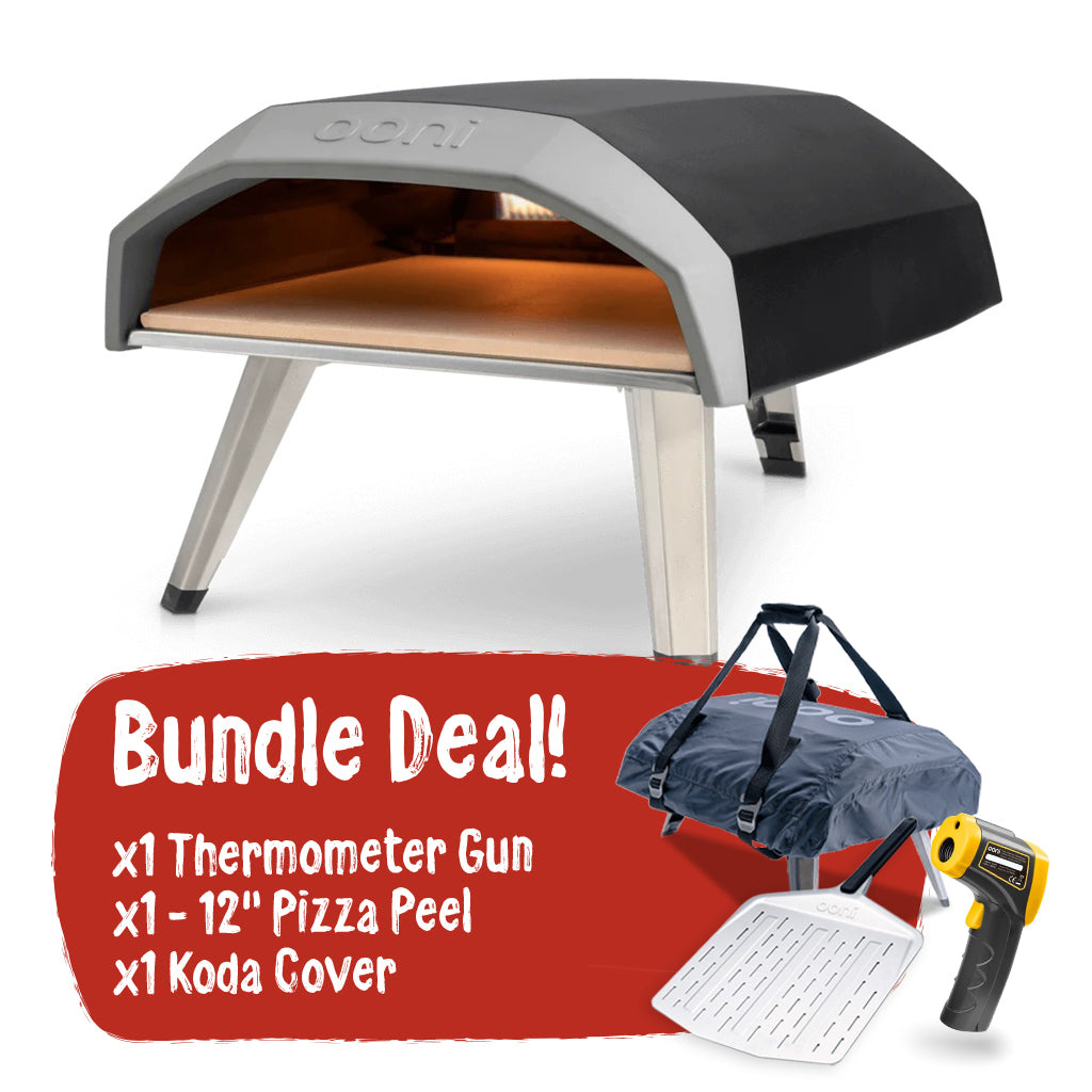 Ooni Koda 12 Inch Portable Gas Fired Outdoor Pizza Oven Bundle Deal