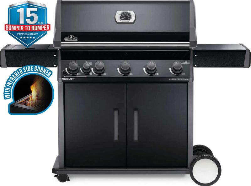 Napoleon Rogue XT 625 SIB 5 Burner BBQ with Infrared Side Burner - RXT625SIBPK-1-AU - Joe's BBQs