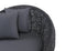 East India Round Daybed 120cm Black Random Weave with Grey Cushion - Joe's BBQs