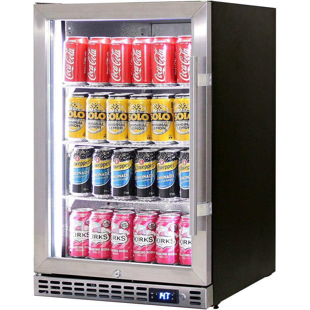 Schmick Stainless Steel Single Door Under Bench Heated Glass Door Bar Fridge - SK116L-HD/SK116R-HD - Joe's BBQs