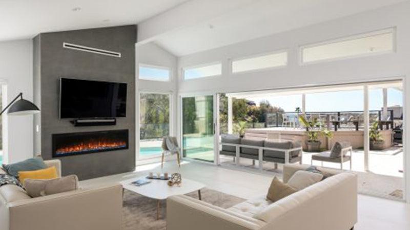 Modern Flames Spectrum Slimline Series - 100 Inch Inbuilt Electric Fireplace with Log Set - Joe's BBQs