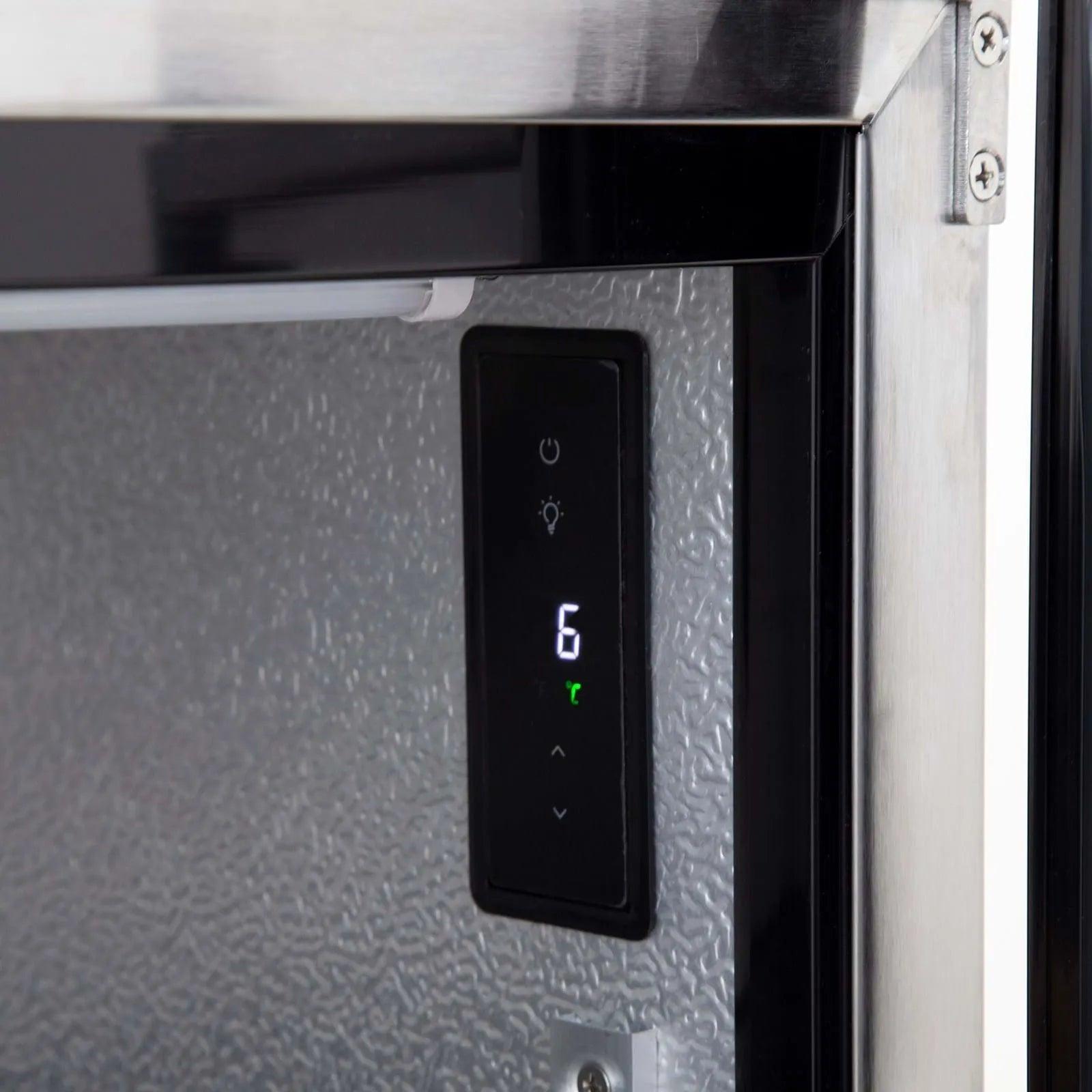 Gasmate Premium Single Glass Door Bar Fridge Aluminium Interior - 97L - Joe's BBQs