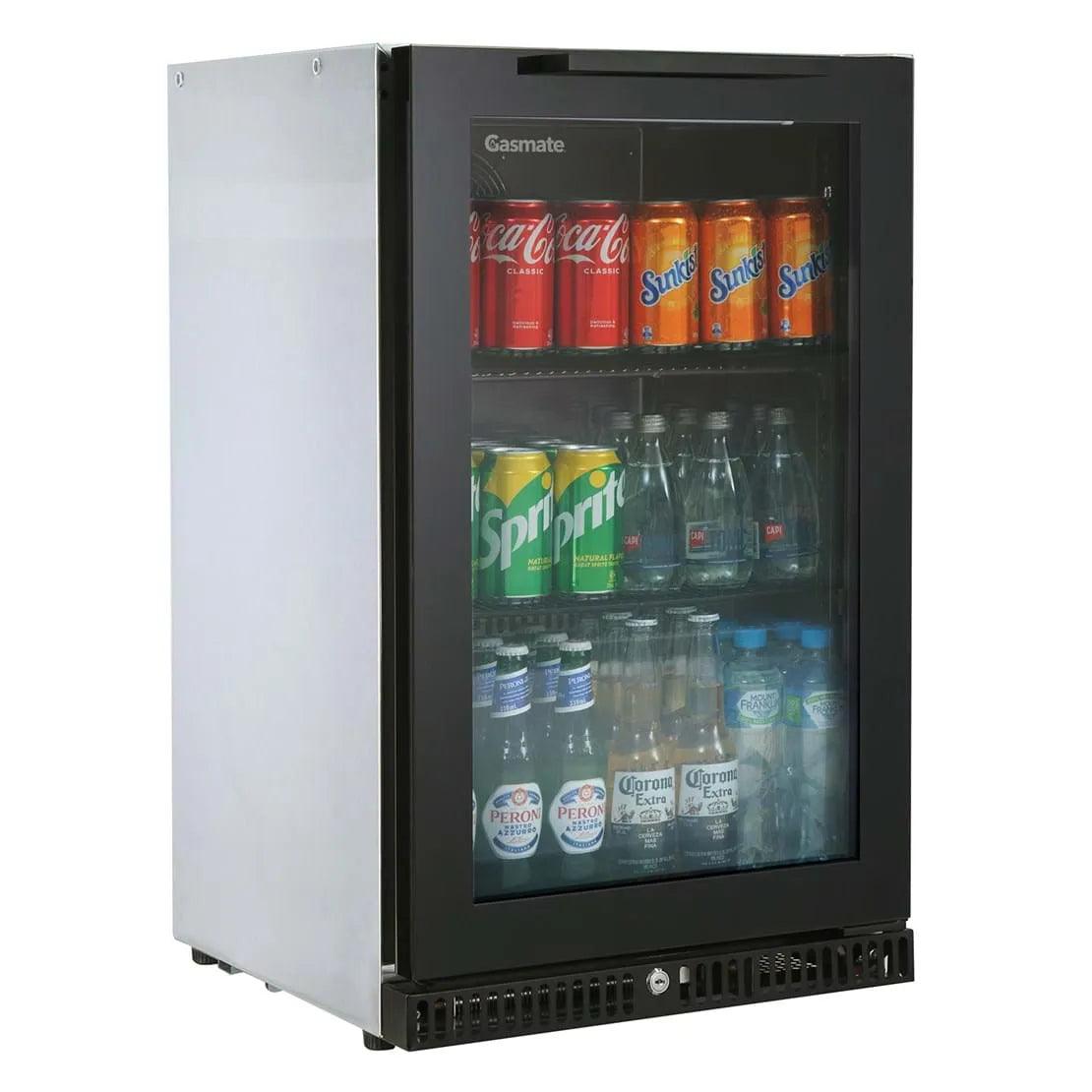 Gasmate Premium Single Glass Door Bar Fridge Black Interior - 97L - Joe's BBQs