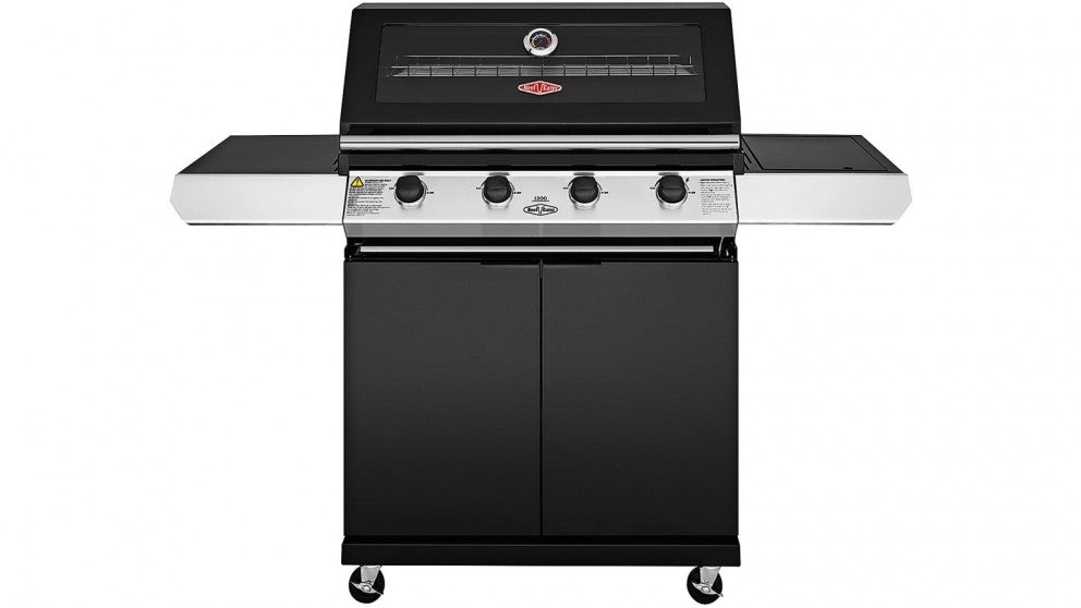 Beefeater 1200 Series 4 Burner Freestanding BBQ + Side Burner - Black