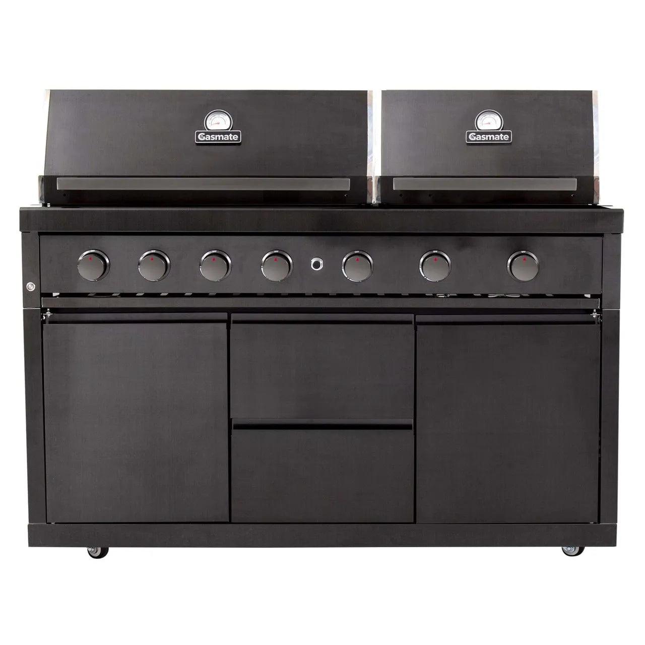 Gasmate Nova Graphite 6 Burner Twin Hood Freestanding BBQ - Joe's BBQs