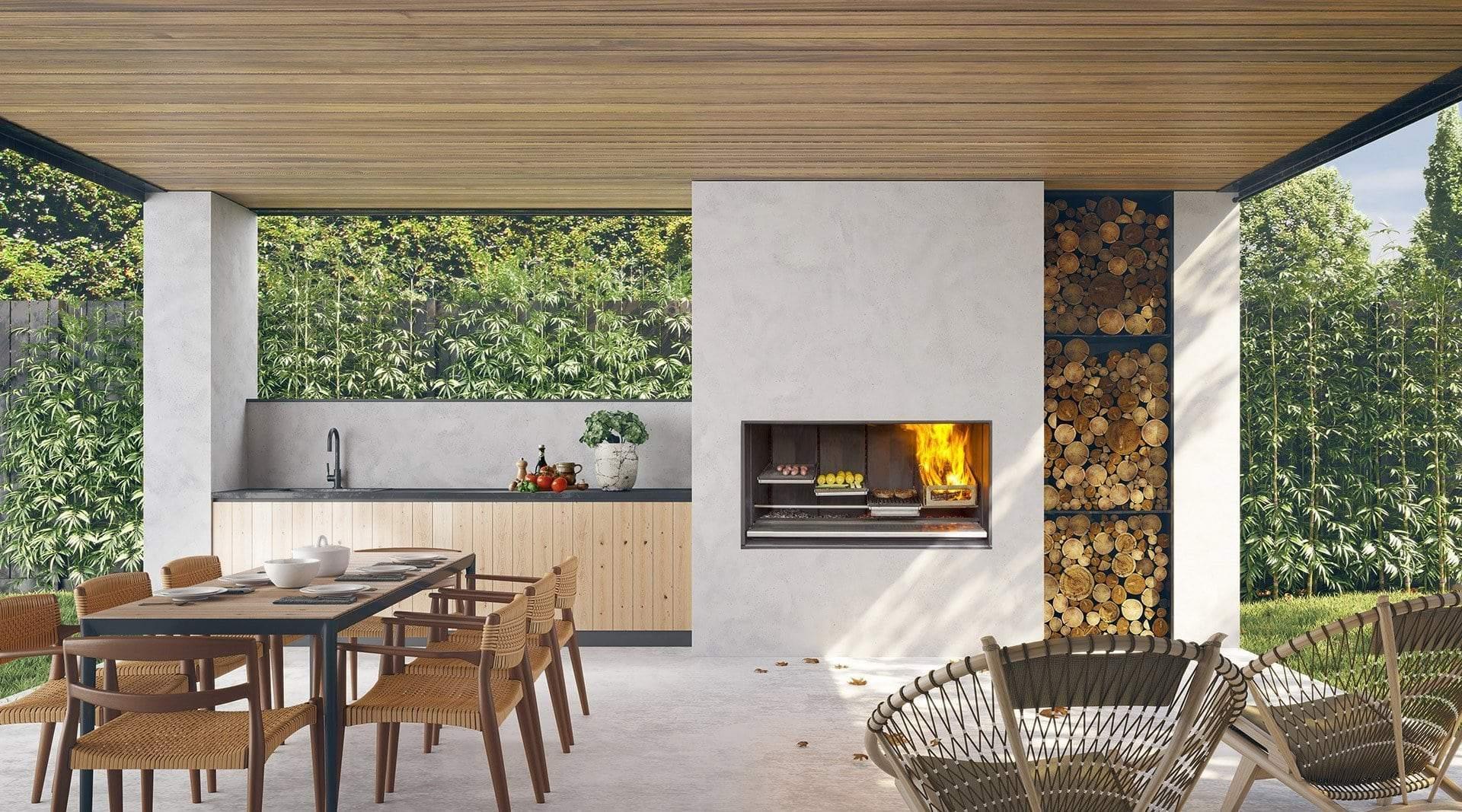 Escea EK1550 Outdoor Wood Fire, Heater, Glen Dimplex
