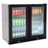Gasmate Premium Double Glass Door Bar Fridge Aluminium Interior - 187L - Joe's BBQs