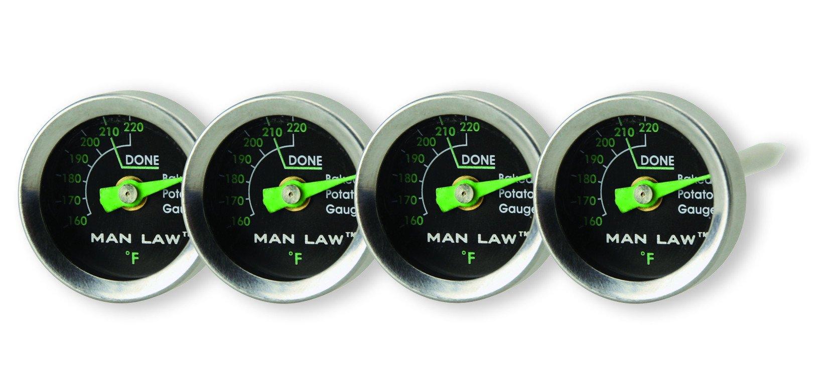Man Law Glow in the Dark Potato Thermometers - Joe's BBQs