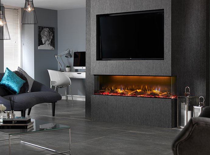 Real Flame Vivente 1/2/3 Sided Electric Fireplace
