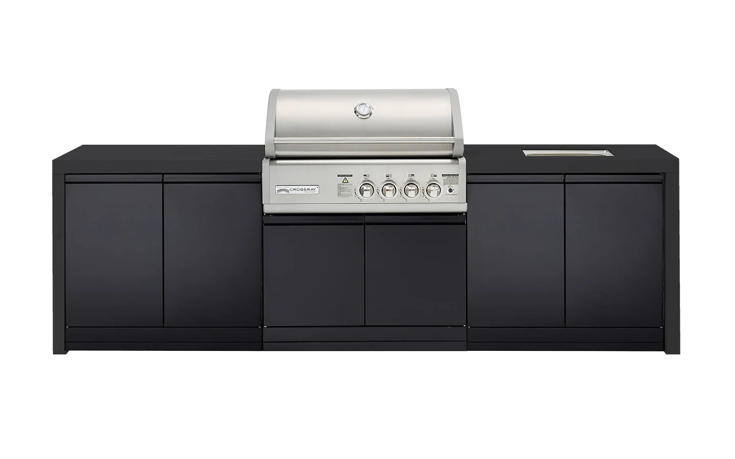 Crossray X-Origin 4 Burner Black Premium Outdoor Kitchen