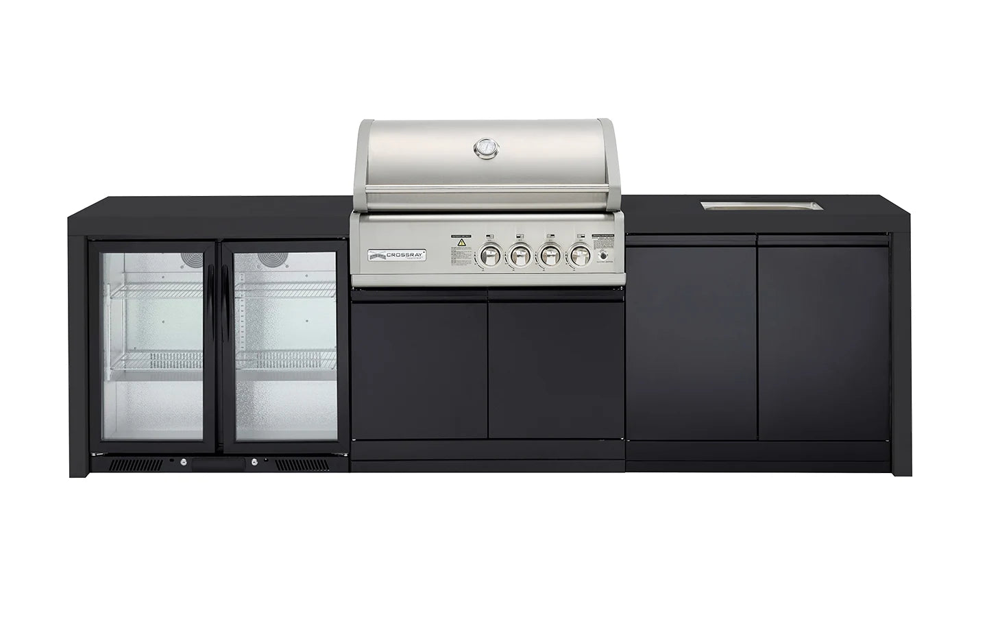 Crossray X-Origin 4 Burner Black Premium Outdoor Kitchen