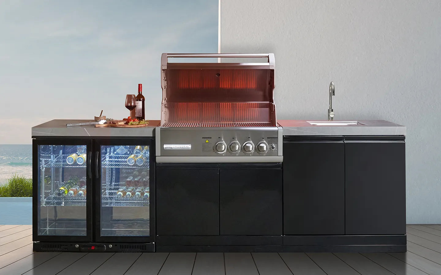 Crossray X-Origin Classic Outdoor Kitchen with 4 Burner BBQ