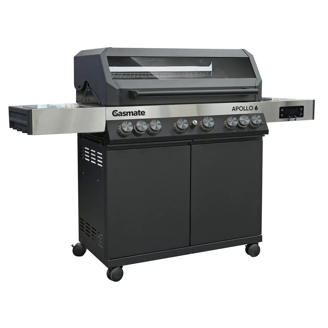 Gasmate Apollo 6B Black Hooded Gas BBQ - Including Cover
