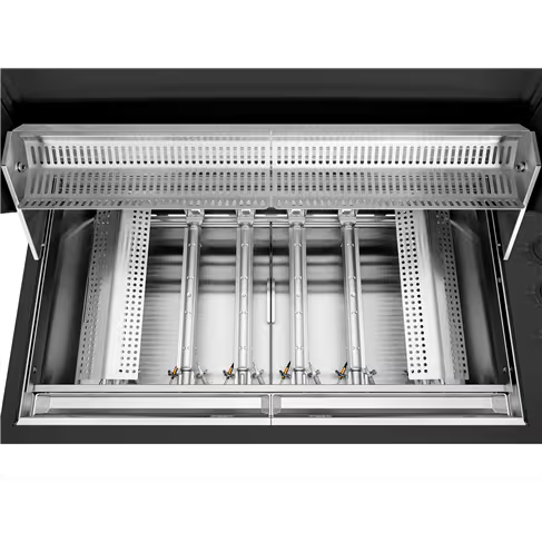 Beefeater Proline 6 Burner BBQ and Side Burner with Monument Finish and Gozney Dome Black Pizza Oven Package