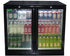 RHINO LG Compressor Alfresco Glass heated Door 208L Black Bar Fridge SG2H-B-HD