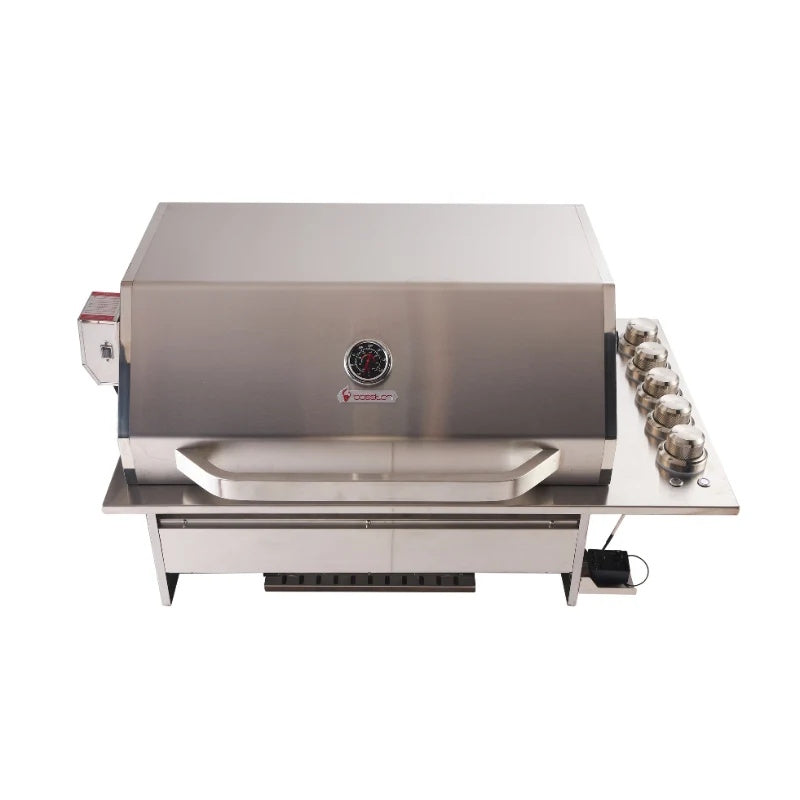 Bossworx Outdoor Kitchen with Stainless Steel 4 Burner BBQ & Fridge