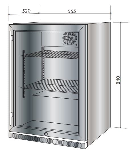 Artusi Single Door Outdoor Refrigerator - AOF1S
